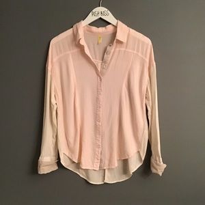 Free People Button Down Top